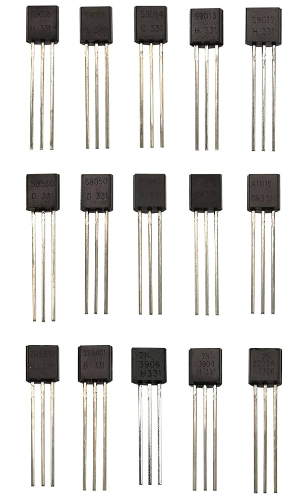 Amazon.co.jp: Raogoodcx 750個15値2N2222-S9018 NPN PNPパワー